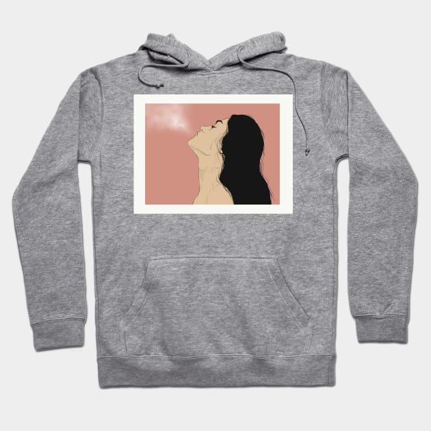 Pink smoke girl Hoodie by DemoNero